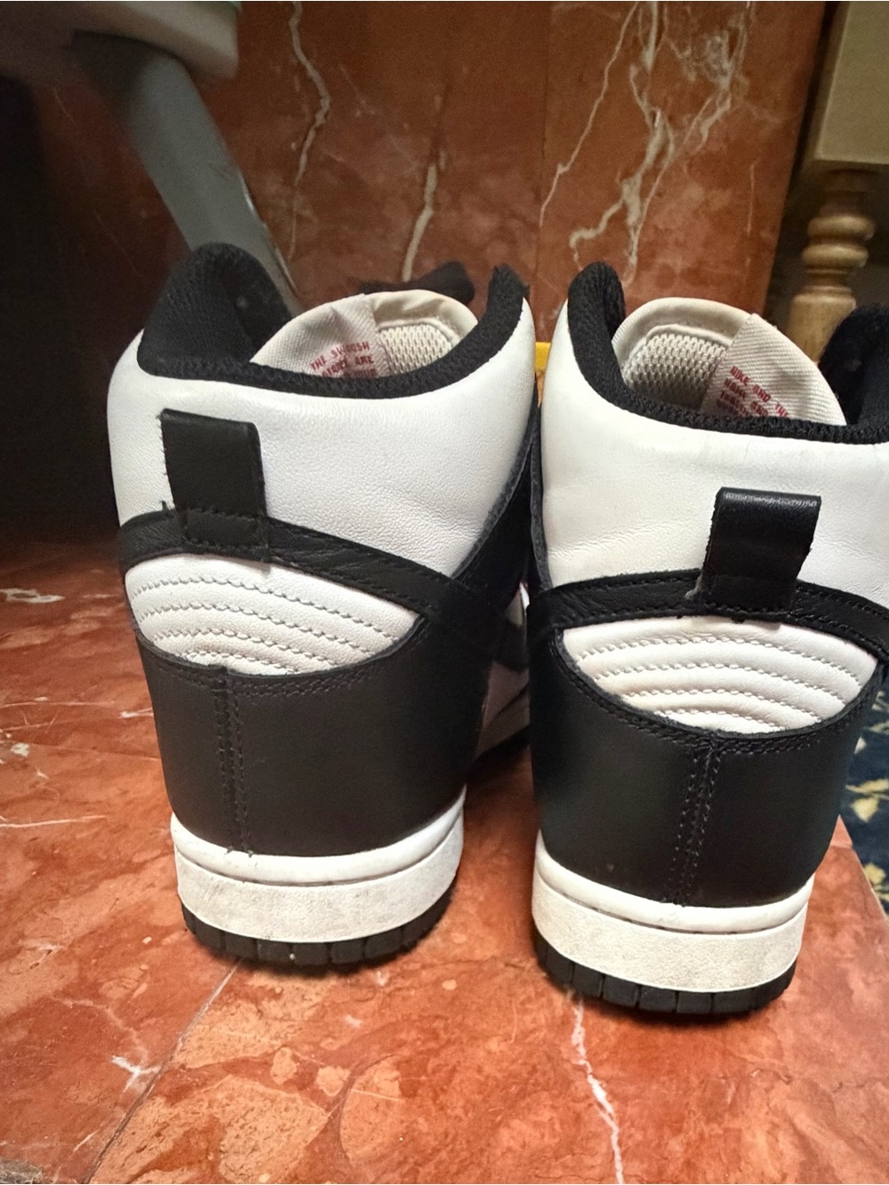 Nike Women’s Black & White High-Top Sneakers - Picture 3 of 3